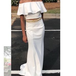 Pearl white prom dress